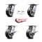 Service Caster 5 Inch Rubber on Aluminum Swivel Caster Swivel Locks 2 Brakes SCC, 2PK SCC-35S520-RAB-BSL-2-SLB-2 - alternate 6